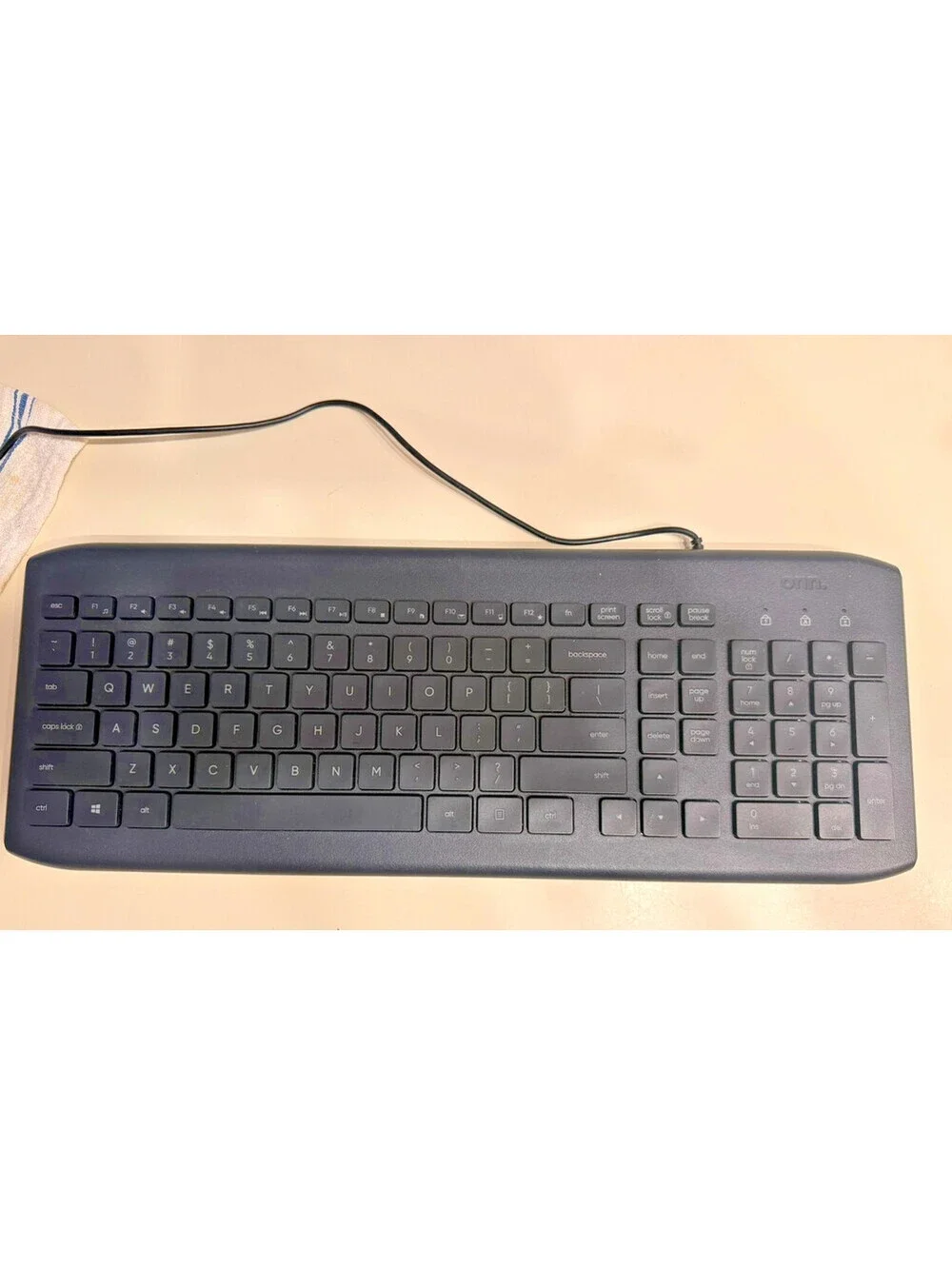 onn Wired USB Keyboard Full Size Black Stock 100009052 Computer PC Laptop